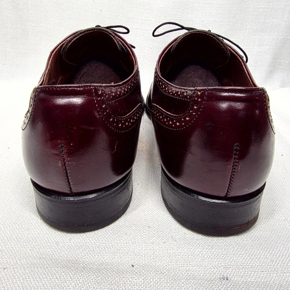 Bostonian Men's Merlot Leather Wingtip Lace-Up Oxfords
